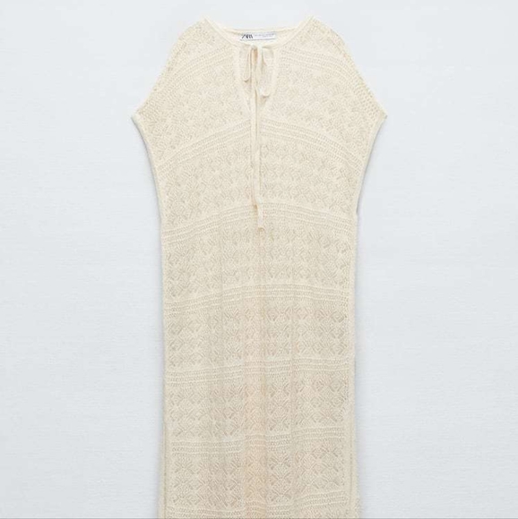 Zara Pointelle Knit Tunic - Picture 3 of 6